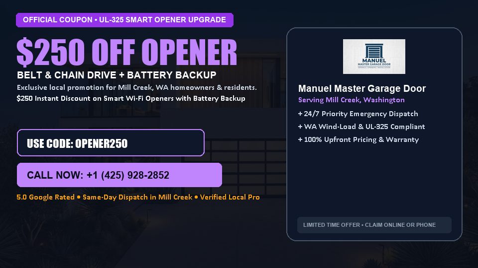 Manuel Master Garage Door $250 OFF Premium LiftMaster Opener Installation