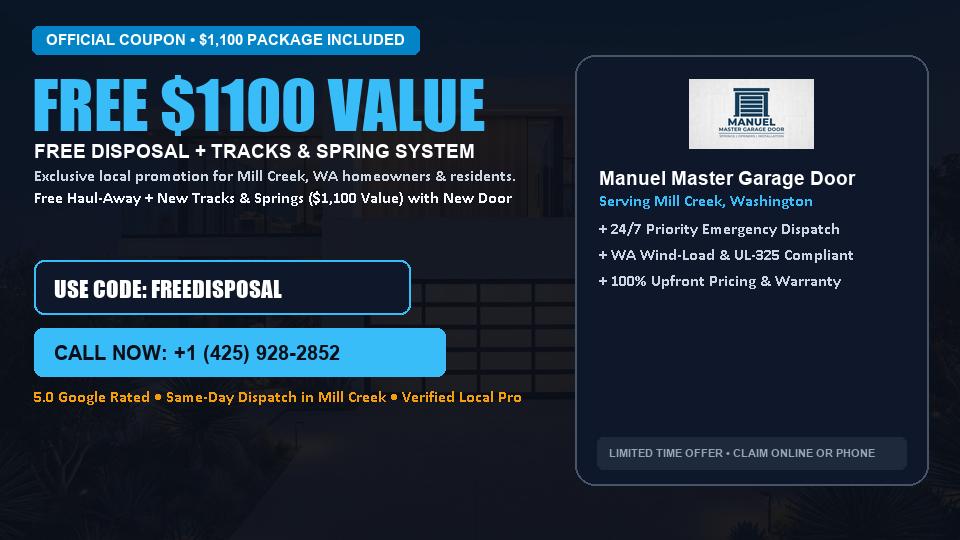 Manuel Master Garage Door FREE Haul-Away & Heavy-Duty Tracks with New Door